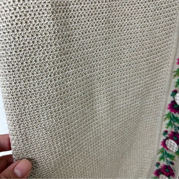 Vintage Rage Knit floral sweater vest size: XL - Picture 5 of 12